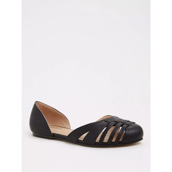 Torrid Cutout Almond Toe D'orsay Black Flats Women’s Size 9 Casual Classic NWT - Picture 1 of 14